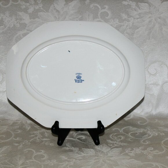 Blue And White Johnson Bros Geneva Serving Platter | Vintage Geneva Patter - Picture 4 of 12